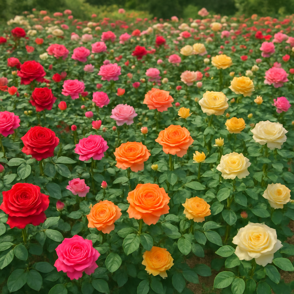 Roses in a garden