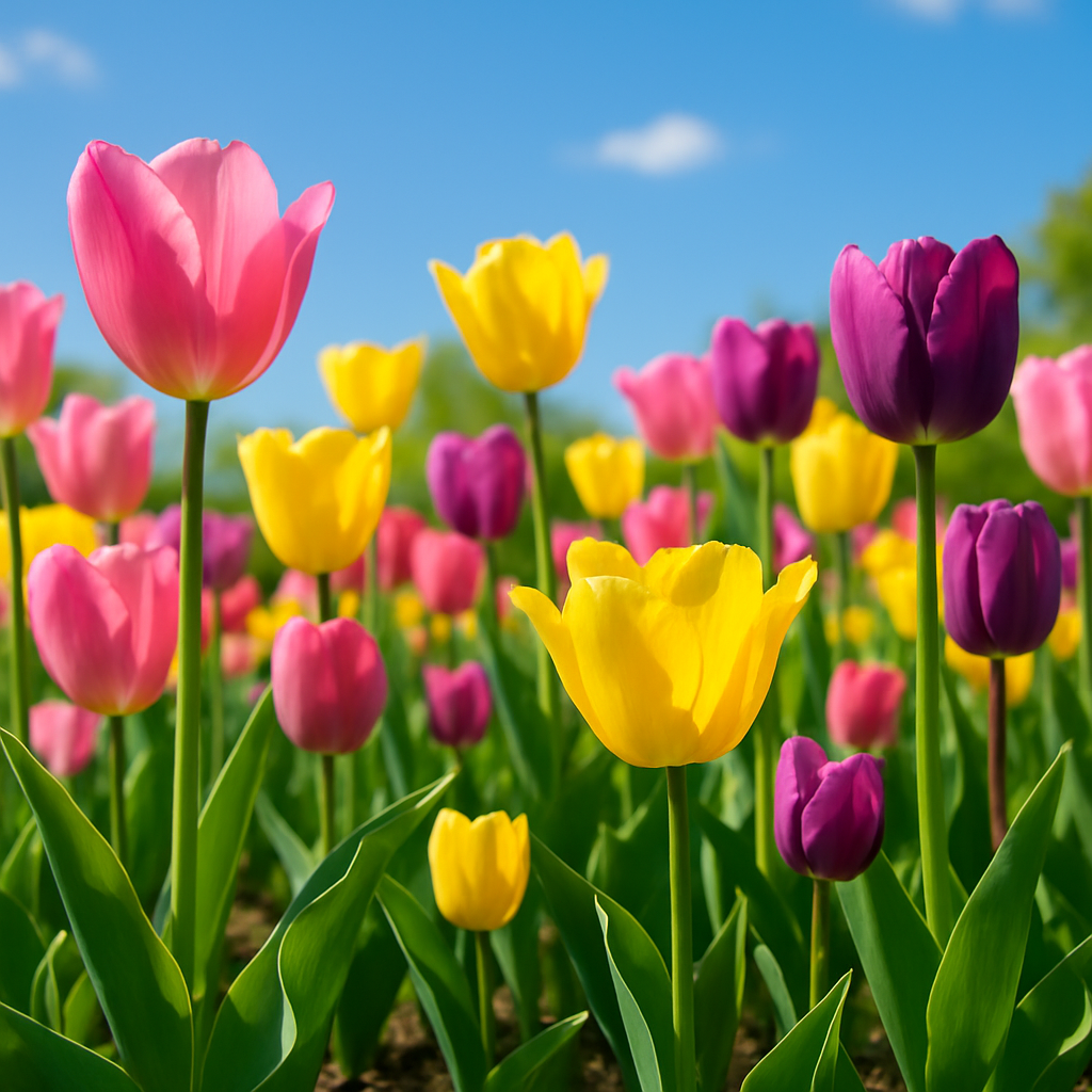 Colorful tulips