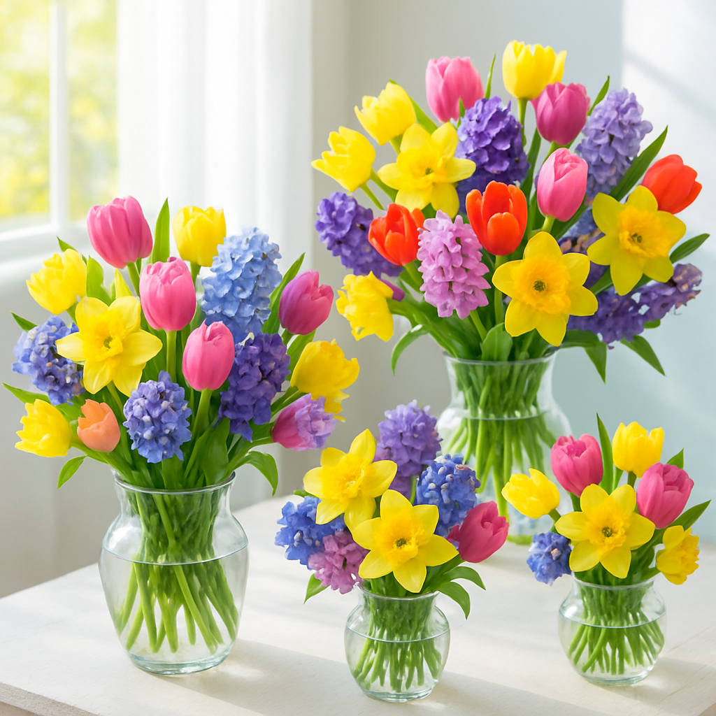 Spring flower arrangements